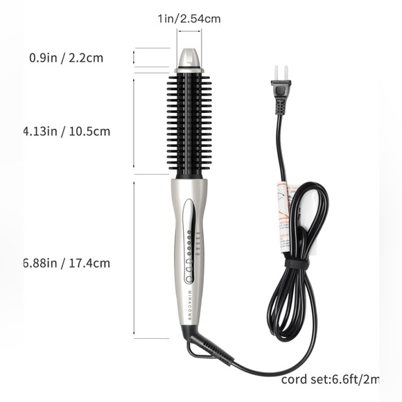 MiraComb Hair Curler Straightening Brush Multi Styler 1 Inch Curling Iron - Picture 5 of 8